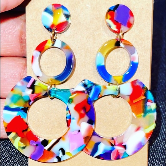 Confetti Hoop Earrings - Picture 3 of 3